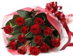  Antalya Asya anneler günü çiçek yolla  10 adet kipkirmizi güllerden buket tanzimi