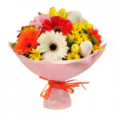 Karışık mevsim buketi Mevsimsel çiçek  Antalya Asya internetten çiçek siparişi 