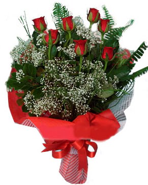 7 kırmızı gül buketi  Antalya Asya çiçek servisi , çiçekçi adresleri 