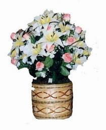 yapay karisik çiçek sepeti   Antalya Asya çiçek servisi , çiçekçi adresleri 