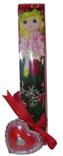  Antalya Asya çiçek siparişi vermek  kutu içinde 1 adet gül oyuncak ve mum 