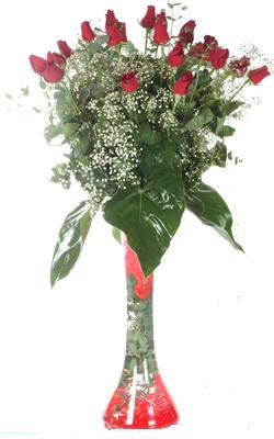  Antalya Asya uluslararası çiçek gönderme  19 ADET GÜL VE FIL CAM AYAGI