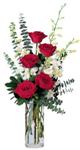  Antalya Asya online çiçek gönderme sipariş  cam yada mika vazoda 5 adet kirmizi gül