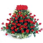  Antalya Asya kaliteli taze ve ucuz çiçekler  41 adet kirmizi gülden sepet tanzimi