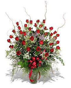 Antalya Asya çiçek siparişi sitesi  33 adet kirmizi gül vazo içerisinde