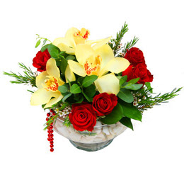 Antalya Asya çiçek gönderme  1 kandil kazablanka ve 5 adet kirmizi gül