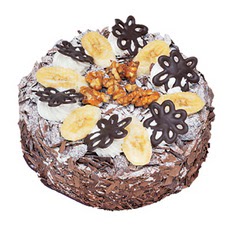Muzlu çikolatali yas pasta 4 ile 6 kisilik   Antalya Asya uluslararası çiçek gönderme 