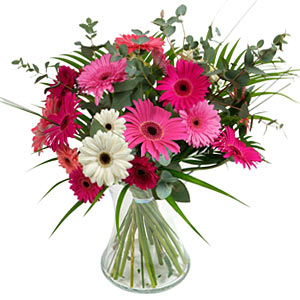 15 adet gerbera ve vazo çiçek tanzimi  Antalya Asya online çiçek gönderme sipariş 