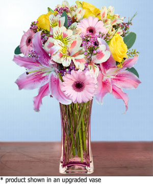 Anneme hediye karisik cam mevsim demeti  Antalya Asya internetten çiçek siparişi 