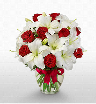  Antalya Asya hediye çiçek yolla  1 dal kazablanka 11 adet kırmızı gül vazosu