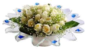 Antalya Asya çiçek online çiçek siparişi  11 adet Beyaz güller özel cam tanzim