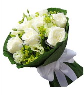 9 adet beyaz gül buketi  Antalya Asya çiçek siparişi sitesi 