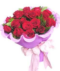 12 adet kırmızı gülden görsel buket  Antalya Asya çiçekçi mağazası 