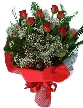 7 kırmızı gül buketi  Antalya Asya çiçek servisi , çiçekçi adresleri 