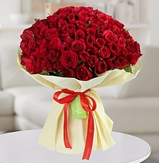 101 adet kırmızı gül buketi koca demet  Antalya Asya internetten çiçek siparişi 