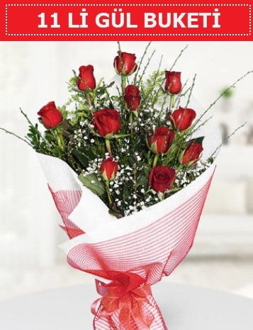 11 adet kırmızı gül buketi Aşk budur  Antalya Asya çiçek gönderme sitemiz güvenlidir 