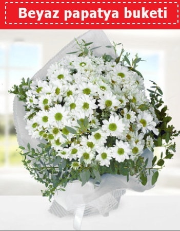 Beyaz Papatya Buketi  Antalya Asya 14 şubat sevgililer günü çiçek 