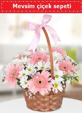 Mevsim kır çiçek sepeti  Antalya Asya çiçek , çiçekçi , çiçekçilik 